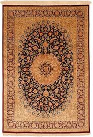 Thousands of sizes and styles. Persian Qum Yellow Rectangle 5x7 Ft Wool And Silk Carpet 110060 Sku 110060
