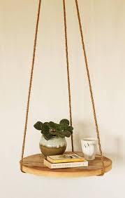 This Hanging Side Table Is Truly Special Hang It From Your Patio Roof Or A Tree Branch To Use As A Small Patio Furniture Small Apartment Patio Suspended Table