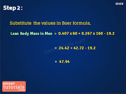 Bmi calculator for men & women measures body fats. How To Calculate Lean Body Mass In Men Using Boer Formula