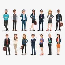 Group Of Business Men And Business Women Characters Working In Office Character Clipart Business Men Png And Vector With Transparent Background For Free Down Female Characters Business Women Woman Illustration