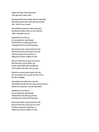 Beri aku satu peluang lagi. Mst Baca