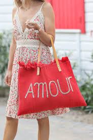 Maybe you would like to learn more about one of these? Sac Cabas Rouge Amour Petites Franges Horizons Lointains