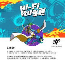 Hi-Fi RUSH on X: In charge of R&D, Zanzo's ever-changing ideas stress  out his programmers, and his budget can barely keep up with his dreams.  When Chai falls into his sights, Zanzo's
