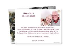 Ingeborg und kurt richter aus potsdam feierten ihren 60. Karte Zum Hochzeitsjubilaum Diamantene Hochzeit Planet Cards De