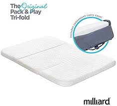 Amazon Com Milliard Tri Fold Pack N Play Mattress Baby Pack And Play Pack N Play Mattress Pack And Play Mattress