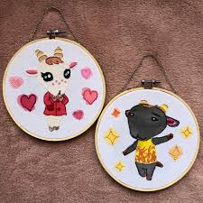 Dream a little dream. ― picture quote, wild world. Nan And Chevre Watercolour Embroideries Animalcrossing