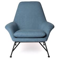 Contemporary Accent Chair With Flare Armrests Covered In Soft Polyester Fabric Black Painted Metal Grey Dining Chairs Modern Blue Accent Chairs Armchair