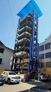 Vertical parking uses spinning tower systems to lift ...