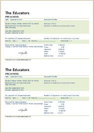 School Fee Payment Receipt For Word School Fees Invoice Template Excel Templates