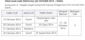 Cari kami di media sosial untuk info yang menarik dan terbaru; Cuti Sempena Sambutan Deepavali 2014 Smk Taman Tun Aminah Johor Bahru