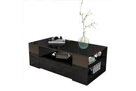 This cheap black and coffee table gives you a classic style so that it will update your interior design with a striking and tasteful piece. Modern Coffee Table 2 Drawer Storage Shelf Cabinet High Gloss Wood Furniture Black Kogan Com
