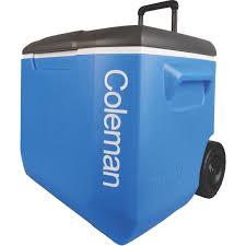 It features a hinged, split lid that creates easy access to the contents without letting all the cold. Coleman 60 Qt Wheeled Cooler Coleman Shop The Exchange