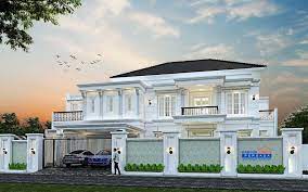 Rumah klasik mewah dengan balkon besar. Desain Rumah Klasik Moderen 2 Lantai Di Lahan 21 X 26 M2