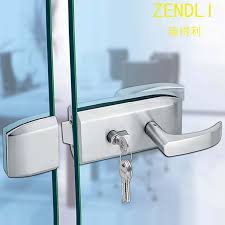 Office workplace stainless steel classic glass door door handle. 304 Office Partition Door Lock Single And Double Door Glass Door Handle Lock Glass Lock Exterior Door Lock Flat Version