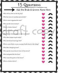 Well, what do you know? Bride Groom Trivia Wedding Shower Game Bachelorette Party Game 15 Questions Instant Download Wedding Shower Games Wedding Party Games Bachelor Party Games