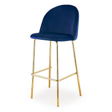 Adela Bar Stool Gold Navy Bar Stools Gold Dining Room Chair Modern Bar Stools