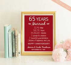 65th Anniversary Gift For Parents Her Women Men Wife Him Etsy 40th Anniversary Gifts 65th Anniversary Gifts 40th Wedding Anniversary Gifts
