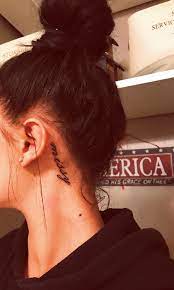 Pin By V E R O N I C A On Tattoo Ideas Neck Tattoos Women Neck Tattoo Black Ink Tattoos
