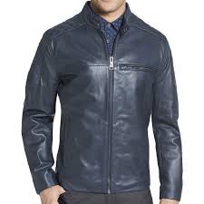 Pin By Rangoli On Leather Jacket Navy Blue Leather Jacket Leather Jacket Men Blue Leather Jacket