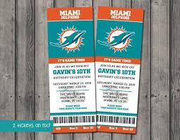 Excited To Share This Item From My Etsy Shop Dolphins Birthday Ticket Invitations Miami Dolphins Football B Dolphins Dolphin Birthday Parties Miami Dolphins
