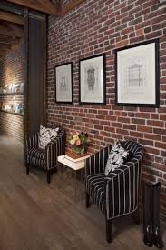Black And White Bricks Wall Design Suzie Artistic Designs For Living Chic Foyer With Exposed Brick Walls White Black Striped Brick Wall Decor Brick House Designs Interior Wall Design