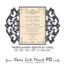 Invitation Wedding Card 5x7 Template Svg Dxf Cdr Studio Etsy Wedding Cards Wedding Invitation Cards Wedding Invitations