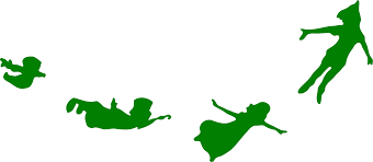 Peter Pan Flying Wall Decal Peter Pan Silhouette Peter Pan Flying Peter Pan