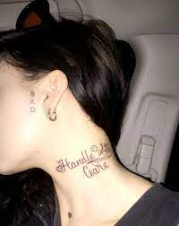 Handle With Care Toopoor Girl Neck Tattoos Neck Tattoo Tattoos