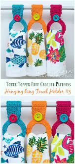 See more 10 free crochet pattern link lists here. Hanging Ring Towel Holder Crochet Free Pattern Tower Topper Free Crochet Patterns Crochet Towel Topper Crochet Towel Crochet Patterns