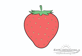Strawberry easy drawing tutorial ✅ how to draw a strawberry for kids. How To Draw A Strawberry Step By Step Easylinedrawing