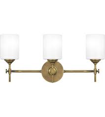 Quoizel Ari8622ws Aria 3 Light 23 Inch Weathered Brass Bath Light Wall Light