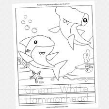 Use these images to quickly print coloring pages. Great White Hammerhead Shark Coloring Page By Messy Little Monster