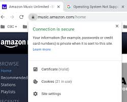 This section provides reference information about amazon s3 errors. Operating System Not Supported Error Message On Amazon Music Site Chromebook Community
