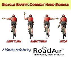 Bicycle Safety Correct Hand Signals Roadair Bicycle Safety Bicycle Hand Signals