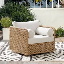 Coastal Outdoor Swivel Chair