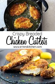 Who Doesn T Love A Good Crispy Breaded Chicken Cutlets For Lunch Or Dinner This Easy How To Mak Breaded Chicken Cutlets Chicken Cutlet Recipes Breaded Chicken