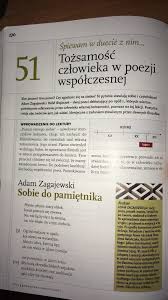 Adam zagajewski (born 21 june 1945 in lwów) is a polish poet, novelist, translator and essayist. Prosze O Interpretacje Wiersza Tego Ktorego Dodam W Komentrzau Brainly Pl