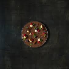 Mousse Au Chocolat Guyaquil Coulis Mure Myrtille Biscuit Dacquois 4 Euros Credit Photo Thibaud Larrieu Gibier Tlg Mousse Au Chocolat Myrtille Gibier