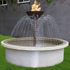 When you're ready for a great night with friends and family, a roaring fire adds that special touch. Top Fires By The Outdoor Plus Osiris Fire Water Fountain 60 Fire Pit Oasis
