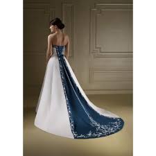 Frogsfrogsfrogs S Image Navy Blue Wedding Dress White Strapless Wedding Dress Blue Wedding Dresses