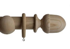 Wood finials have been used for hundreds of years to enhance fine homes and businesses. Unfinished Curtain Poles With Acorn Finial Ready To Finish