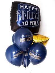 Check spelling or type a new query. Happy Birthday Man Navy And Gold Bouquet Balloons Vancouver Jc Balloon Studio