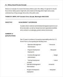 military resume 8+ free word, pdf