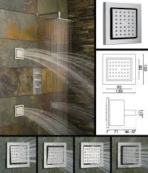 Large Square Shower Body Jet 80f Shower Jets Remodel Powerful Shower Heads