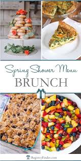 Spring Baby Shower Menus Spring Bridal Shower Menus Registryfinder Com Baby Shower Brunch Food Baby Shower Food Menu Bridal Shower Brunch Menu
