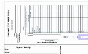 Deposit Slip Templates Bank Deposit Deposit Large Prints