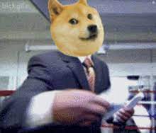 It should be related to dogecoin. Dogecoin Gifs Tenor