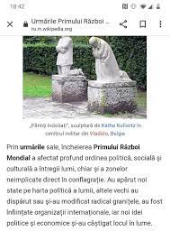Primul război mondial a fost purtat pe câmpurile de luptă din toată europa între 1914 și 1918. Mentionati 2 ConsecinÈ›e Ale Primului RÄƒzboi Mondial Brainly Ro