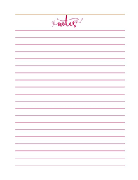 Printable Lined Notes Insert Note Pad Colorful Planner Etsy Writing Paper Printable Stationery Writing Paper Printable Notebook Paper Printable