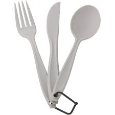 This is a very rugged set and will last a very long time. Ozark Trail 3 Piece Sturdy Polystyrene Spoon Fork And Knife Set Walmart Com Walmart Com
